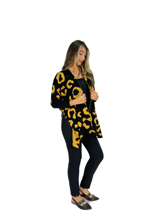 RUANA ANIMAL PRINT MANGAS