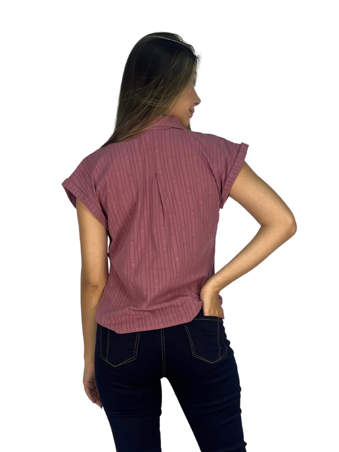 BLUSA CUELLO V BOLSILLOS