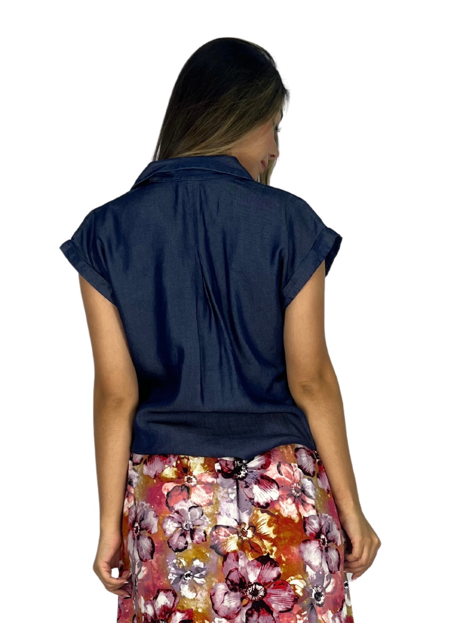 BLUSA CUELLO V BOLSILLOS