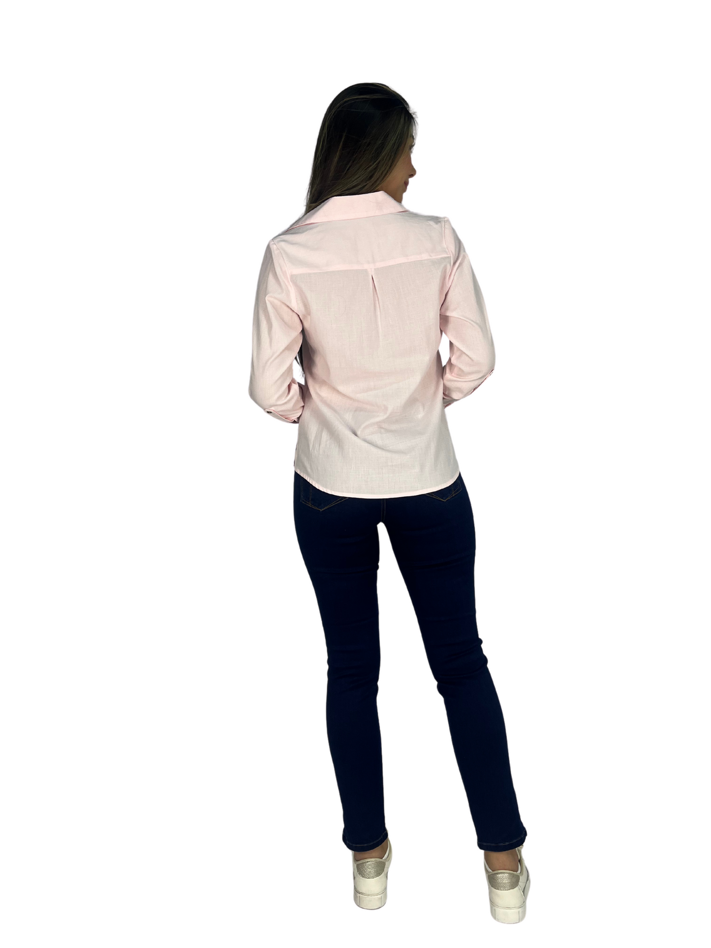 BLUSA MANGA LARGA CON OJALETES